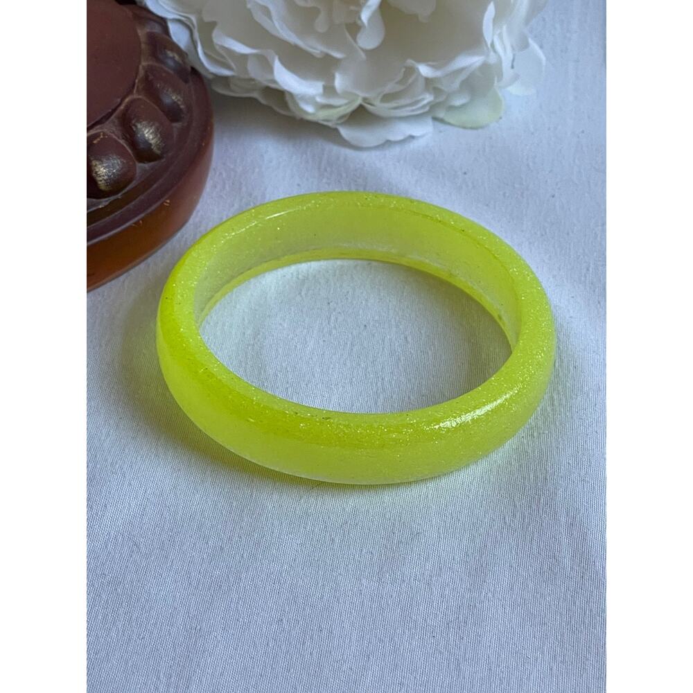 Vintage Cute Yellow Plastic Bracelet